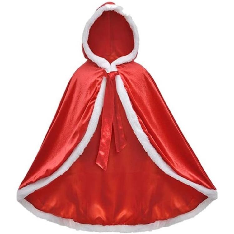 Princess Dressing up Costumes Princess Cloak with Hood Furs Short Hooded Cloak Cosplay Halloween Christmas Costumes