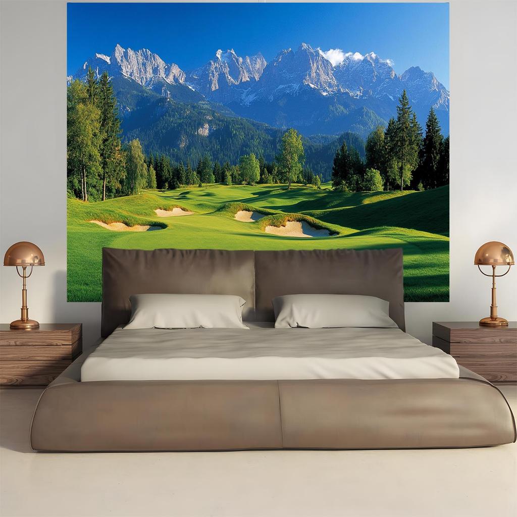 1pc golf course polyester backscreen banner - Multi-functional home decoration, wedding, birthday, anniversary