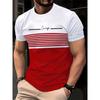 3D Printed T-shirt Summer Casual Round Neck T-shirt Loose Short Sleeved Top