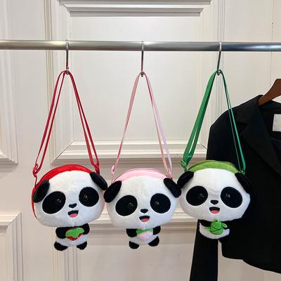 New Giant Panda Doll Red Panda Women's Shoulder Bag Chengdu Gift Grab Machine Panda Cartoon Plush Messenger Bag