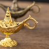 Hollow Legend Aladdin Magic Genie Lamps Incense Burners Retro Wishing Oil Lamp Home Decor Gift