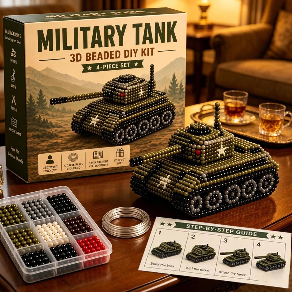 Bead Crafts For Adults 3D Handmade Boat Helicopter Small Fun Crafts Adults Fighter Tank Bead Embroidery Kits For Birthday