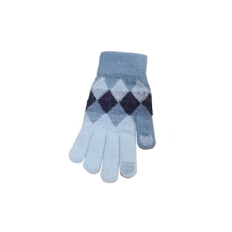 Diamond Pattern Winter Knitted Gloves (2 Pairs)