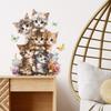 Cartoon Cute Kitten Wall Stickers Animals Murals Decals for Children's Bedroom Living Room Wallpaper