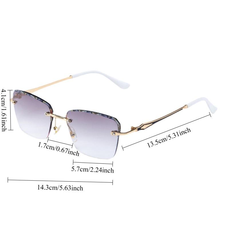 Square Metal Frame Women Men Glasses Trending HD Presbyopia Ladies 3D Printed Pattern Fashion Far Sight Eyeglasses