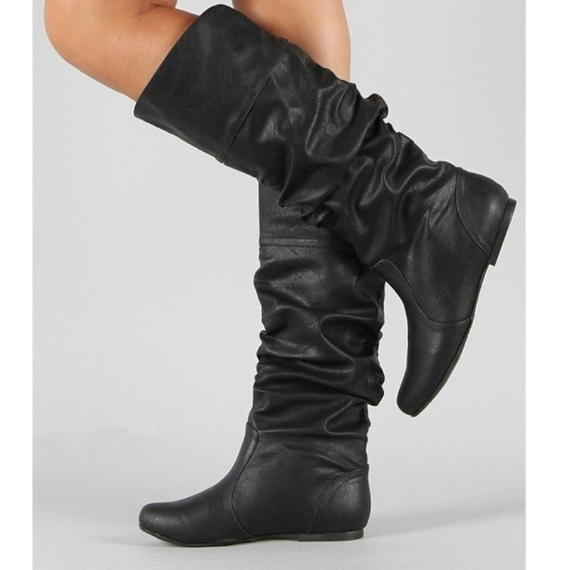 

Винтажные ботфорты женские зимние весенние туфли 2025 танкетка женские высокие длинные сапоги для верховой езды коричневые серые черные обувь 38 чёрный