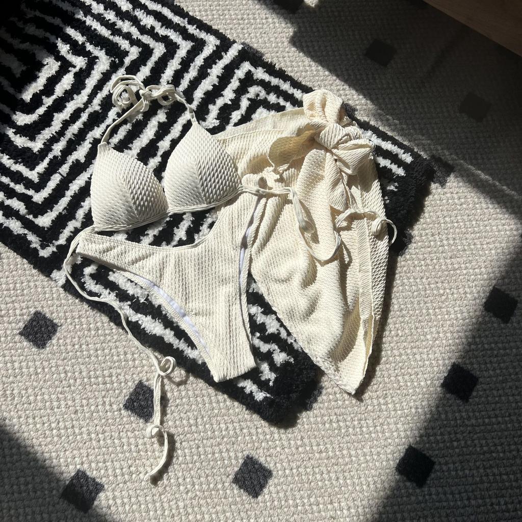 2026 Special Fabric High Waist Sexy Babes Swimsuit Bikini Three-piece Swimsuit Swimsuit