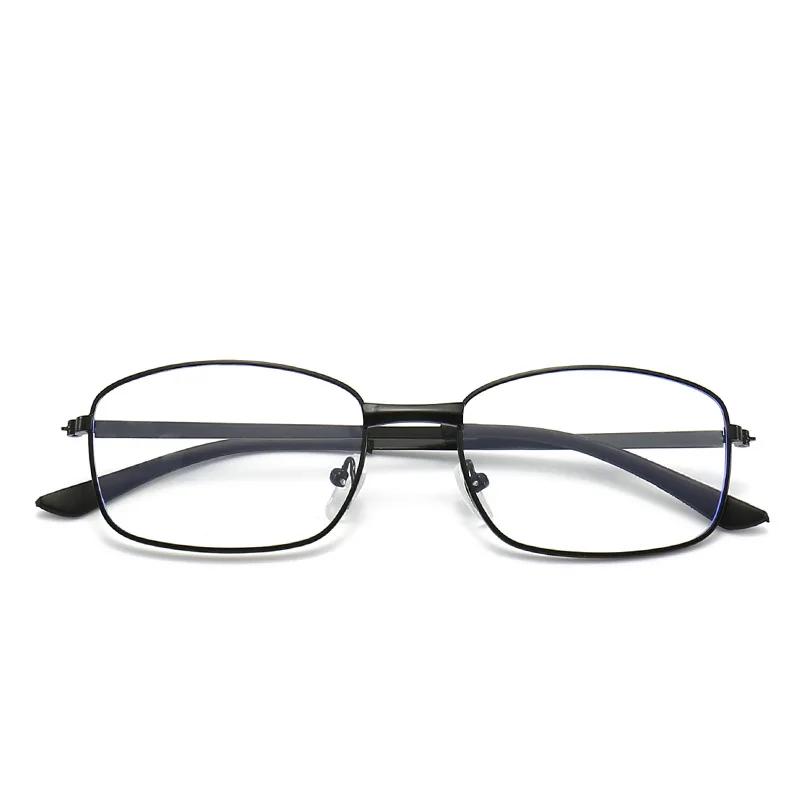 Men's Reading Glasses +1.0 +1.5+2.0+2.5+3.0+3.5+4.0 Anti Blue Presbyopic Glasses Black Metal Frame Prescription Glasses