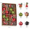 24Pcs/box Hanging Christmas Tree Pendant Plastic Jingle Balls Sets Christmas Ball  New Year Gifts