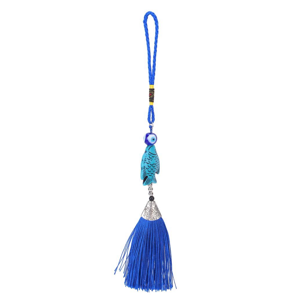 Blue Eye Ornament Alloy Turkish Style Personality Tassel Pendant for Cars Interior Decorations