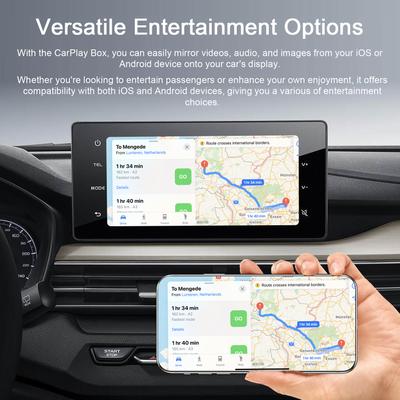 Wireless CarPlay Android Auto Adapter 4 In 1 Car Adapter Dongle for Wired CarPlay To Wireless