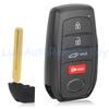 Télécommande intelligente pour clé de voiture 3/4 boutons 314,3 MHz Puce 4A pour Toyota Corolla Cross 2022 2023 2024 2025 ID FCC: HYQ14FBW