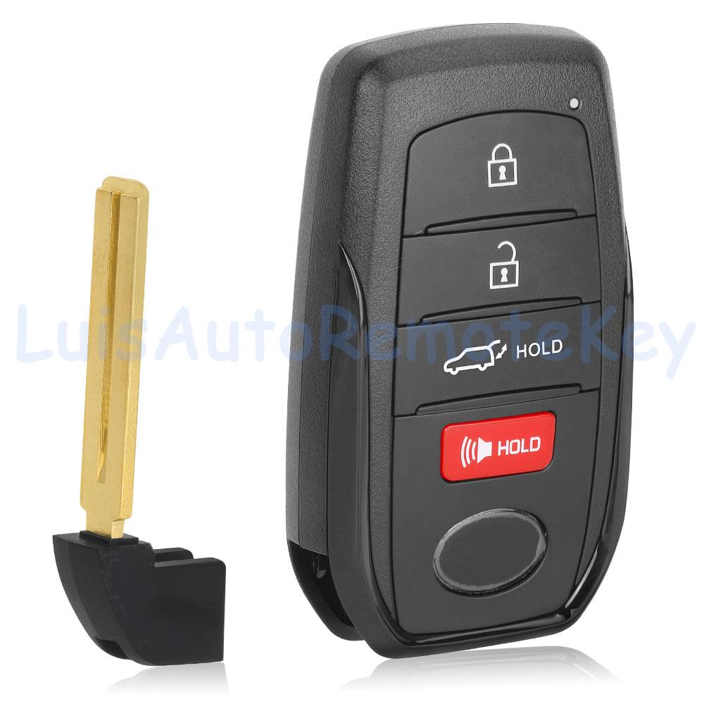 Télécommande intelligente pour clé de voiture 3/4 boutons 314,3 MHz Puce 4A pour Toyota Corolla Cross 2022 2023 2024 2025 ID FCC: HYQ14FBW