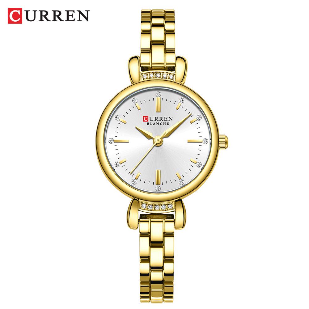 CURREN 9098 Women's Waterproof Quartz Casual Steel Band Wristwatch
