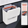 Hanging Kitchen Trash Can with Lid 9L Large Capacity Compost Bin for Under Sink or Countertop