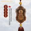 Holz geschnitztes Guanyin Ornament Chinesischer Traditioneller Pfirsichholz Auto Anhänger Alles Gute Rückspiegel Innenraum Holz Kunst Handwerk