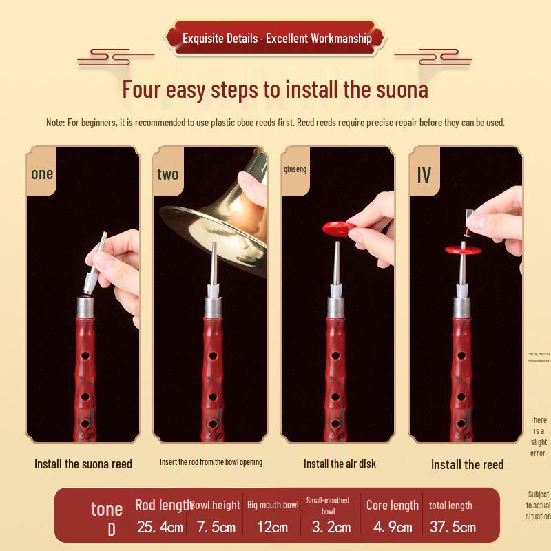 D Key Suona Instrument Set for Beginners and Professionals – Ideal for Folk Events