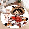 One Piece Monkey D Luffy Round Area Rug Carpet Rug For Living Room Bedroom Sofa Playroom Decor Nonslip Floor Mat