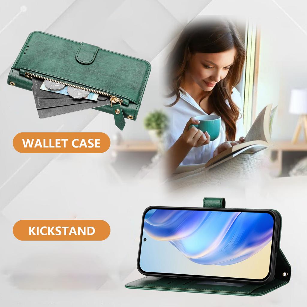 For Xiaomi 15T Case Zipper Pocket Multiple Card Slots Leather Phone Cover
