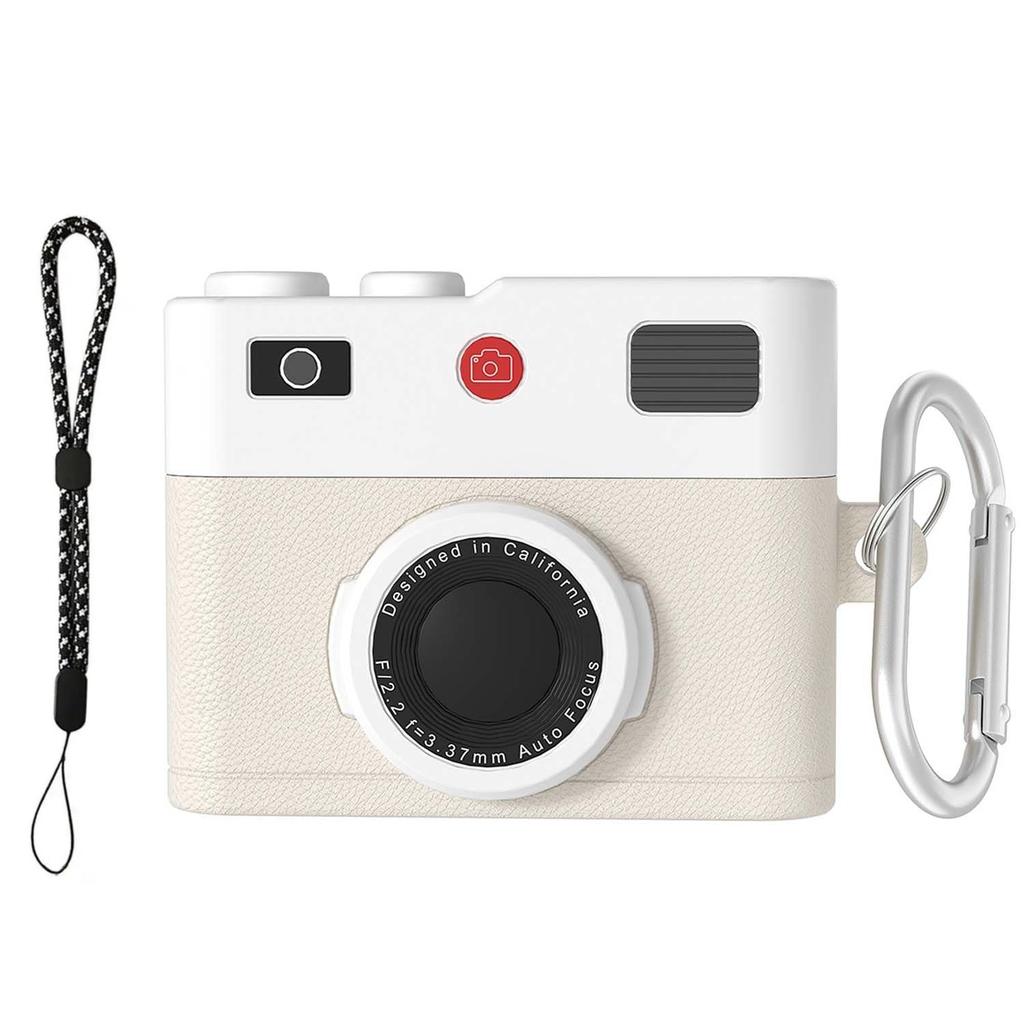 for AirPods Pro 3 Earphone Cases Retro 3D Camera Design Protective Silicone Shockproof Case Cover for AirPods Pro 3 with Lanyard