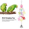 Colorful Beads Bell Bird Cage Stand Parrot Hanging Toy Pet Birds Bite Chewing Decoration Toys