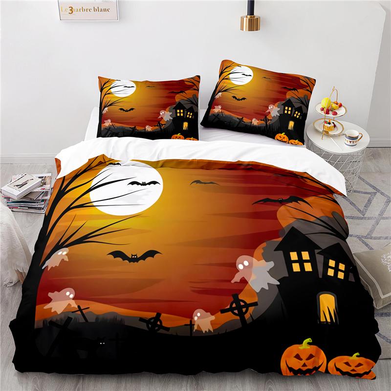 Funny Halloween 3d Bedding Set Print Duvet Cover Set with Pillowcase 2/3pcs Home Textile Single Double Twin Full Queen King Size