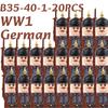 Soldatini Militari WW1 Blocchi da Costruzione Soldati Prussiani Esercito Fanteria Britannici Francesi Accessori Guerriero Mattoncini Giocattoli Ragazzi