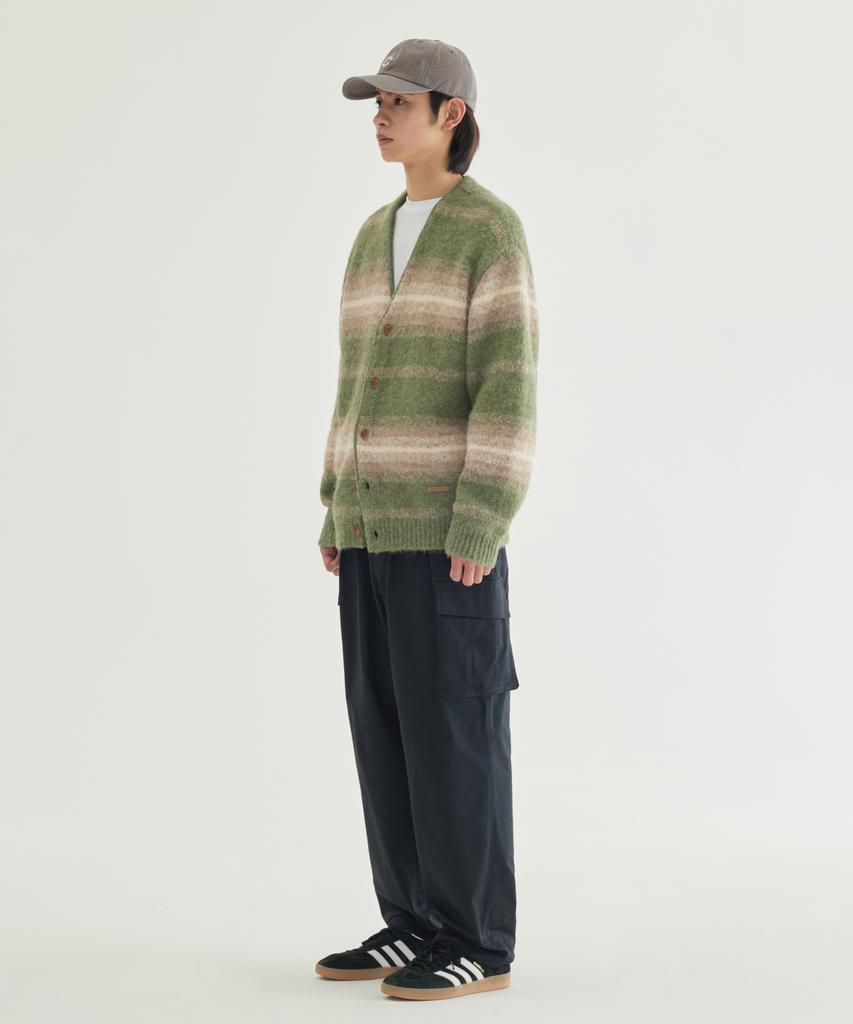 Covernat Gradient Stripe Cardigan Green