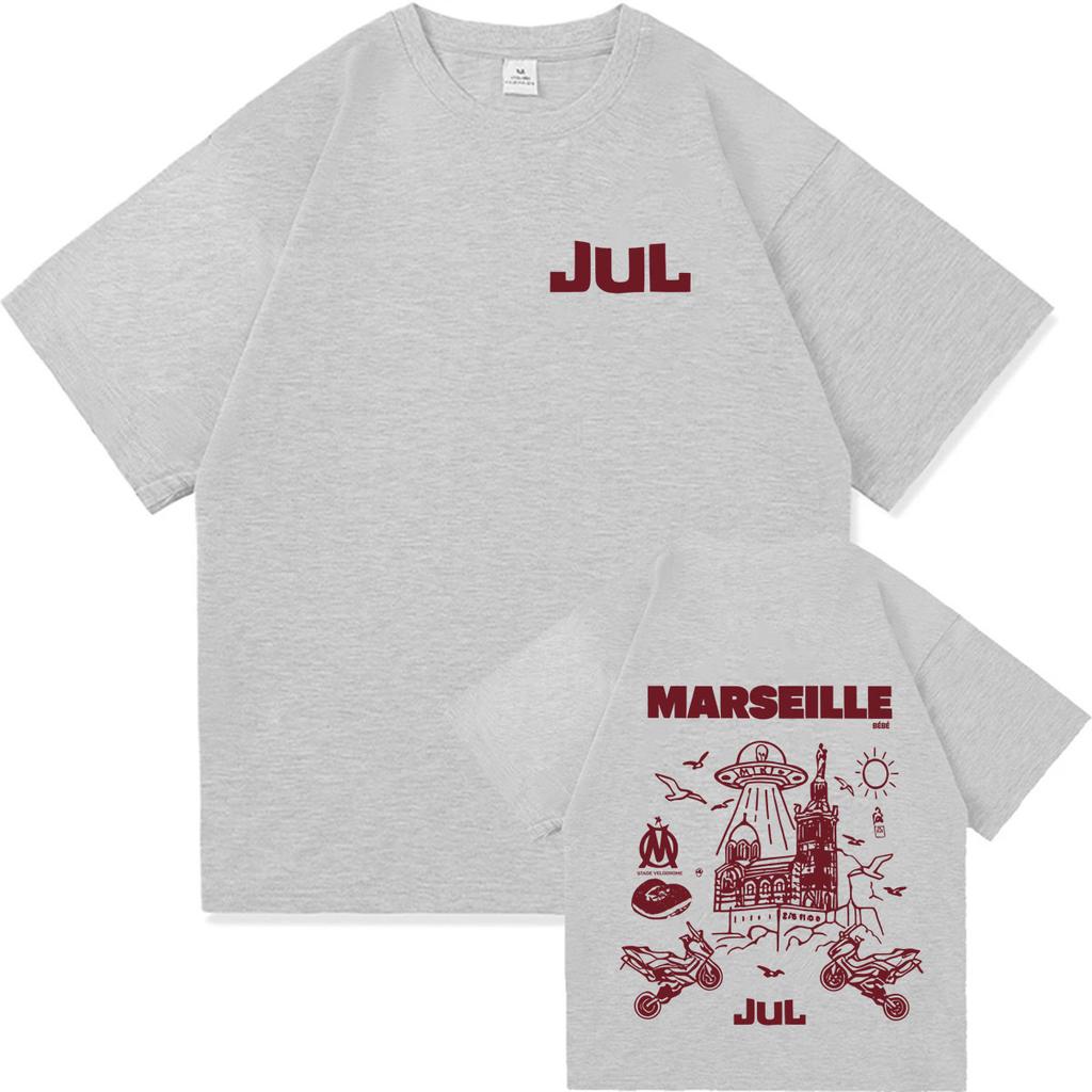 Rapper Jul Album Tour Graphics Oversized T Shirt Unisex Women ONeck Clothing Fashion Hip Hop 90s Tshirt Pop Short Sleeve Tshirts