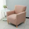 Solid Color Tub Club Armchair Cover Stretch Sloping Arm Back Slipcover Soft Single Small Chair Seater Sofa Covers For Home Club