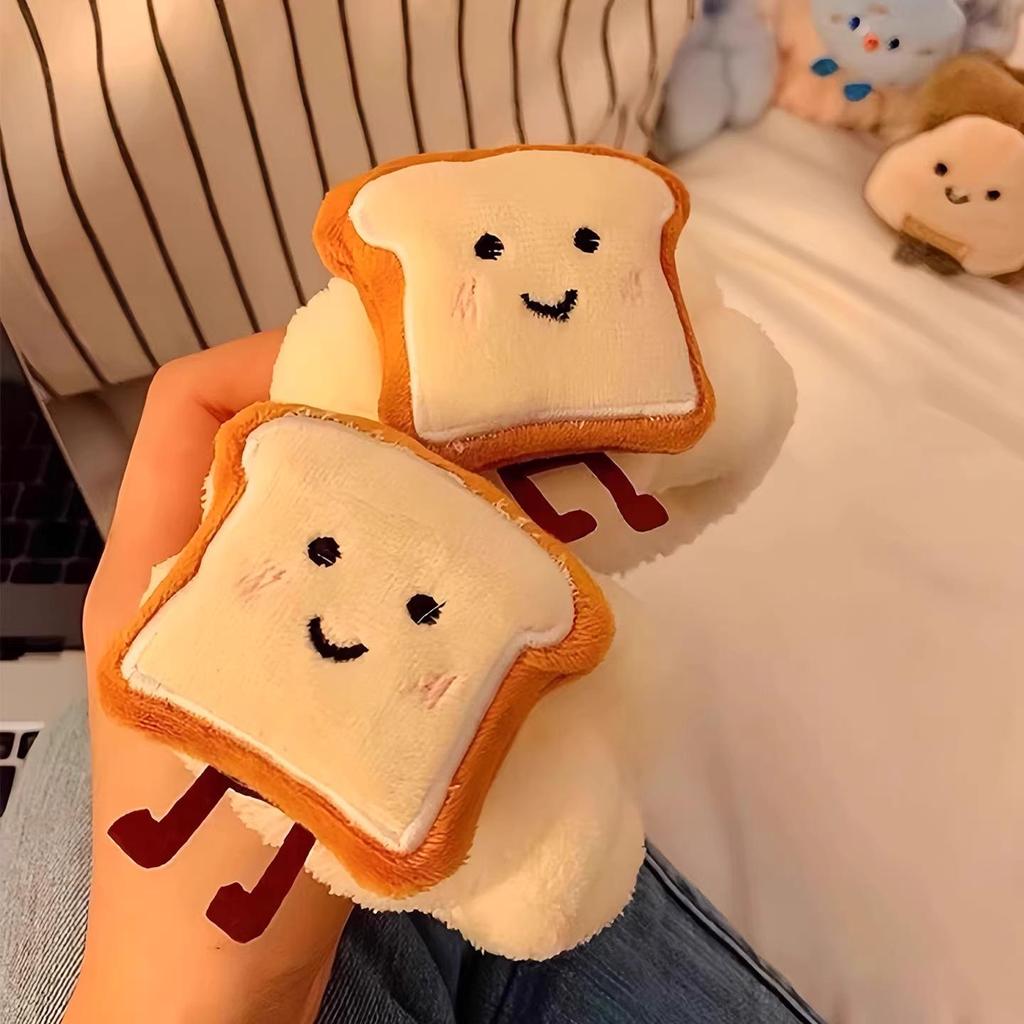 Gesichtswascharmband mit Cartoon-Käsetoast-Motiv – saugfähig, schnelltrocknend, wasserabweisende Hülle.