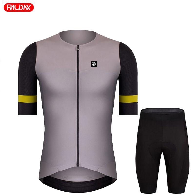 Summer PRO AERO Elastic Sleeve Cycling Clothing Man Red Senior Breathable Cycling Jersey Set Mountain Bicycle Road Riding Jersey
