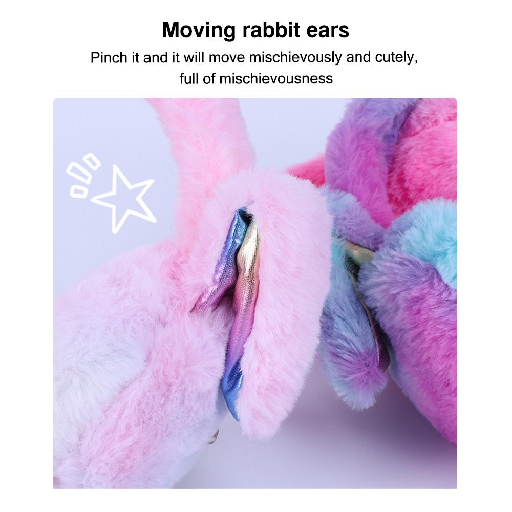 Winter Warm Plush Ear Warmers Soft Comfortable Gift Rainbow Airbag Earmuffs  for Women Girls