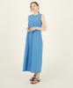 THE-ABON Women'S Summer Cotton Sleeveless Long Dress Beige