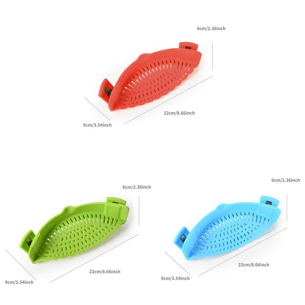 Modern Silicone Colander With Drainage Guard For Vegetable And Fruit Rinsing