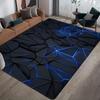 Tappeto con motivo esagonale 3D con tappetino antiscivolo estetico al neon per sala giochi Tappeto per camera da letto per adolescenti