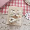 Milk White Pearl Bow Hair Clip - Small Princess Hair Accessory for Children and Babies