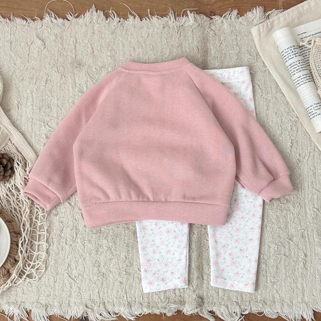 Swan Pattern Thick Knit Sweater & Pants Set for Babies & Children - Warm Two-Piece for Autumn/Winter