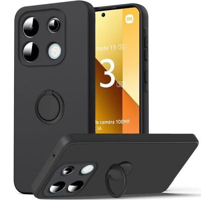 Case - E.F.CONNECTION - For Xiaomi Redmi Note 13 5G - Shockproof - Liquid Silicone - 360° Rotating Stand