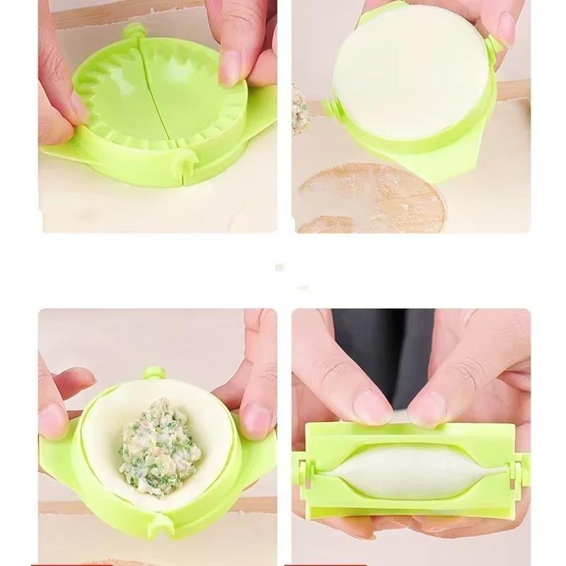 1 pieza Dispositivo para hacer dumplings de cocina y hogar Nuevas herramientas Dispositivo para hacer dumplings Jiaozi Molde para dumplings DIY fácil Electrodomésticos de cocina