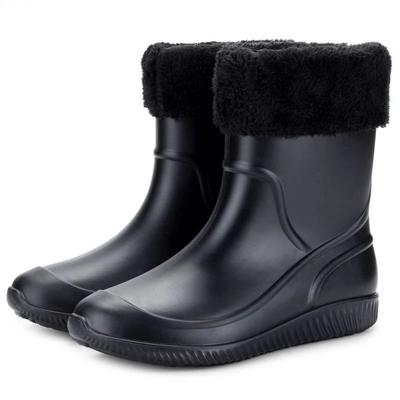 Bottes de pluie pour hommes de haute qualité, bottes de travail imperméables à mi-mollet, bottes de pêche pour printemps et automne, chaussures de pluie d'hiver chaudes pour hommes Botas Hombre