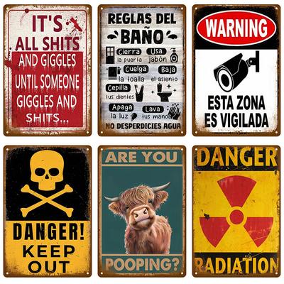 Segnali Metallici Vintage Targhe Latta Cartelloni Man Cave Bar Retro Arte Murale Affresco Esterno Casa Bagno Stanza Casa Decorazioni De