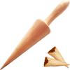 Holz-Eistütenform 24 cm Holz-Waffeltütenroller Pizzelle-Roller zum Dessertkochen