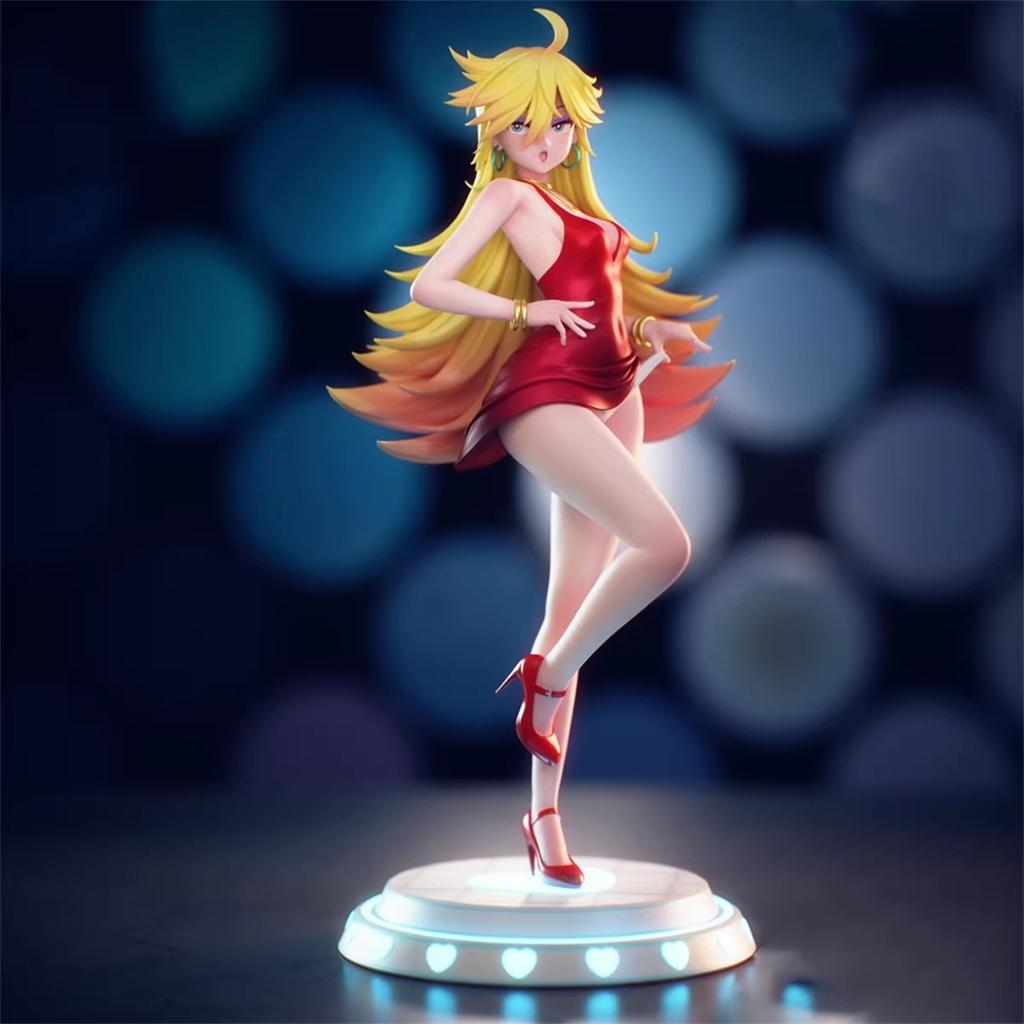 Panty Anime Figure Panty And Stocking With Garterbelt Strap Angel Blonde Girl Statue Desktop Chassis Decor Collectible Model