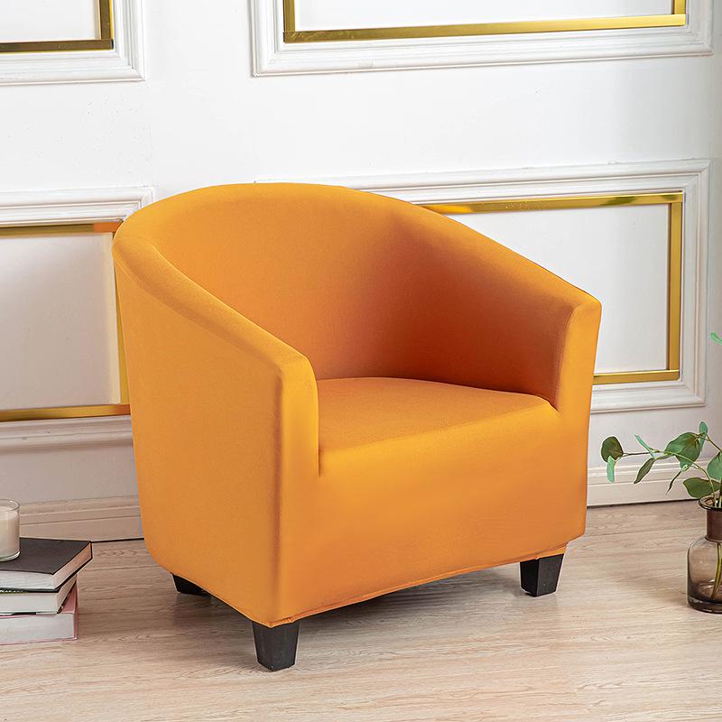 Solid Color Thickened Silver Fox Velvet Sofa Cover Milk Silk Semi-circular Arc Sofa Chair Cover Internet Cafe Single Sofa Cover