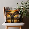 African Elephant Cushion Cover Inches Farmhouse Decor Home Throw Pillow Covers For Couch Decorations