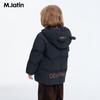 M.Latin Children's Mid-Length Down Jacket with Bear Detail