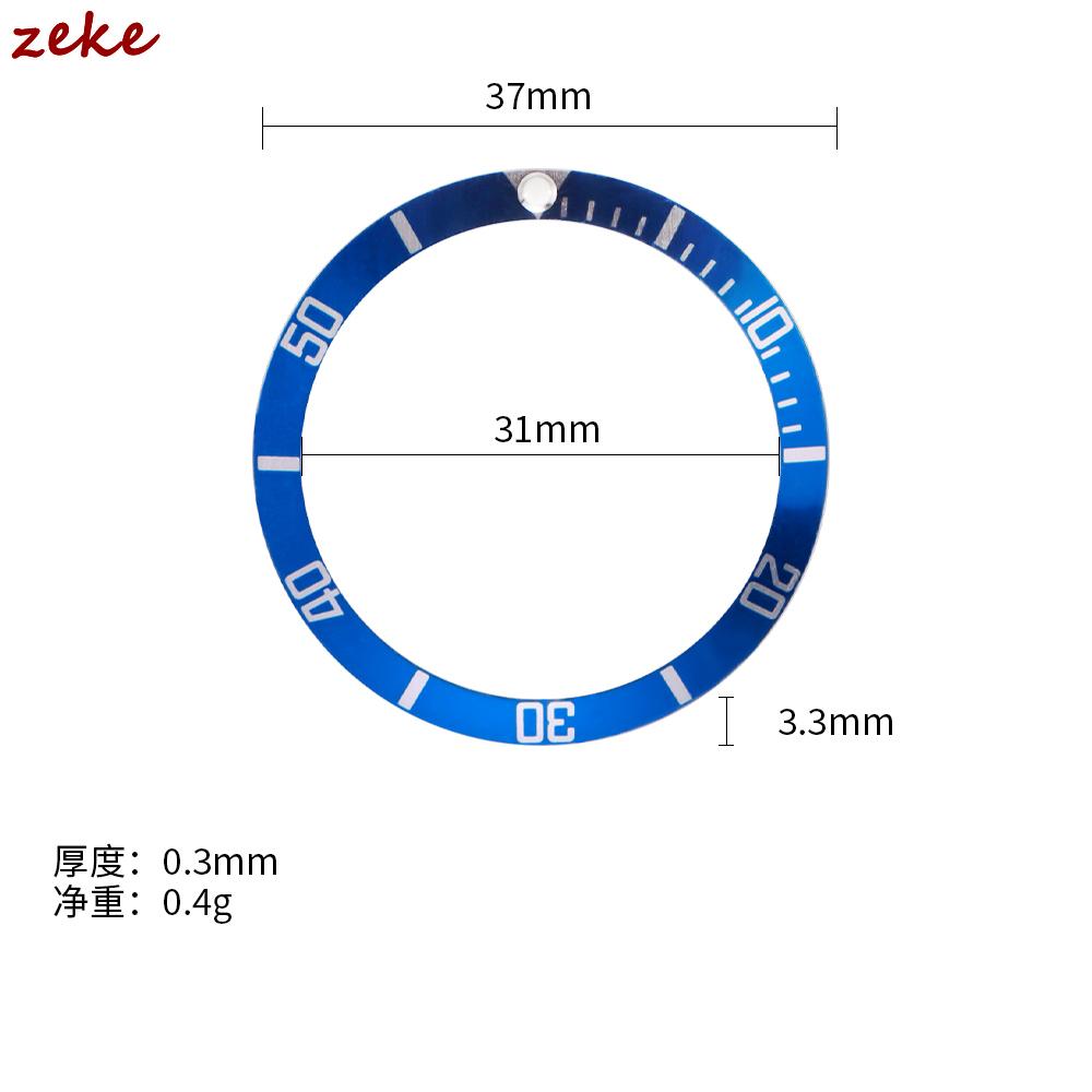 Ceramic Aluminum Watch Case 37mm Alloy Watch Bezel Insert Ring Slope for Rolex Water Ghost Diving Men Watch Accessories Parts