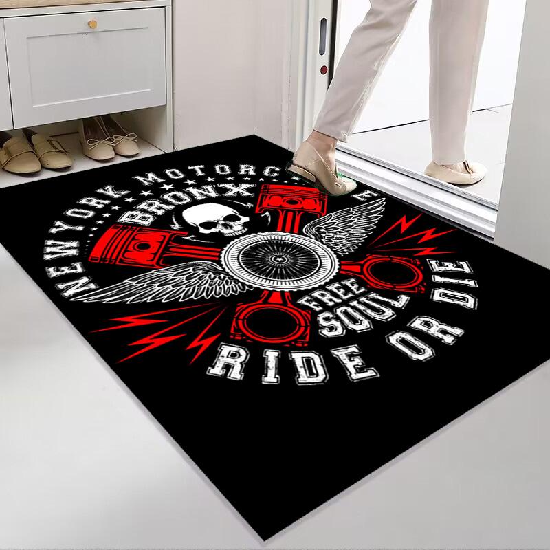 Skull Wings Engine Power carpet Suitable for all seasons printing Protective pad Office chair cushion Fashion