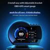 Turbo RPM Gauge Time Speedometer Digital Odometer OBD2+GPS Smart Gauge Multiple Alarm Functions Car Head Up Display